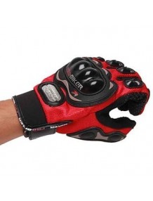 Motorcycle Half Finger Riding Gloves Red Motorcycle Half Finger Riding Gloves Red